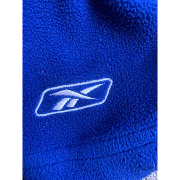 Y2K Reebok Men's XXL Blue NFL New York Giants Quarter Zip Fleece Pullover Jacket - Picture 9 of 10